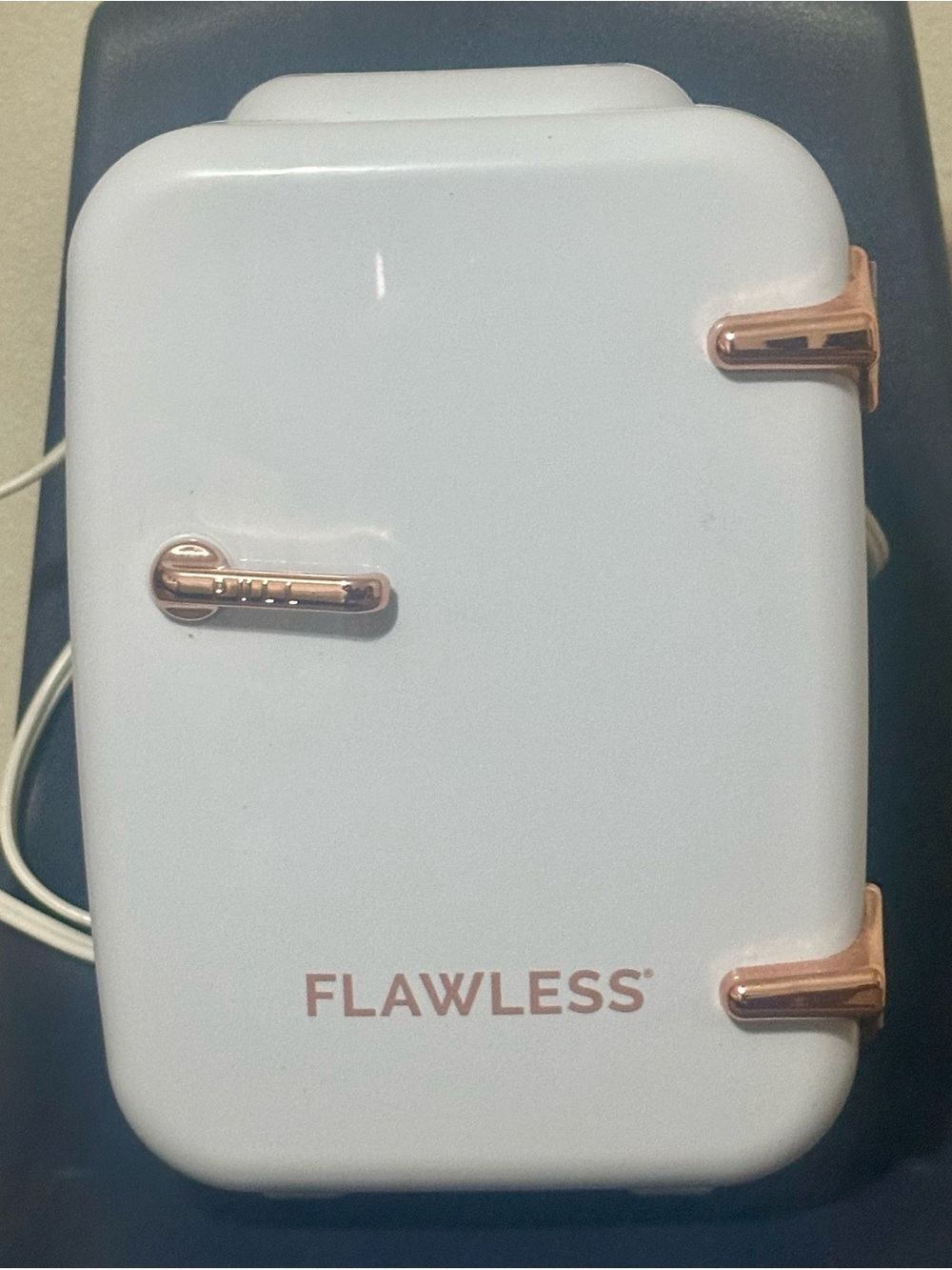 Flawless White & Rose Gold Mini Beauty Fridge